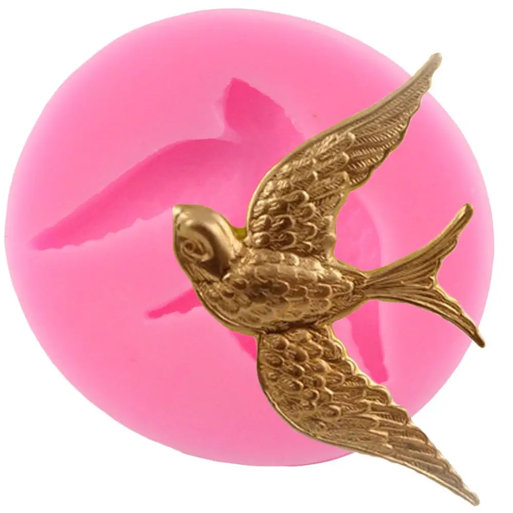 3D птицы Силиконовые формы для пирога инструменты для украшения помадки выпечка кекса Полимерная глина конфеты шоколадная мастика формы
