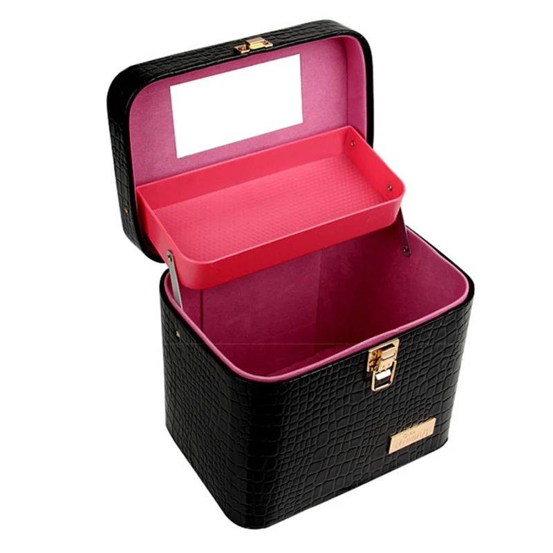 النساء التمساح حقيبة مستحضرات التجميل لمستحضرات التجميل حقيبة مستحضرات تجميل مربع مصمم عالية الجودة المحمولة المكياج أكياس جمالك أسود ... النساء التمساح حقيبة مستحضرات التجميل لمستحضرات التجميل حقيبة مستحضرات تجميل مربع مصمم عالية الجودة المحمولة المكياج أكياس جمالك أسود ...