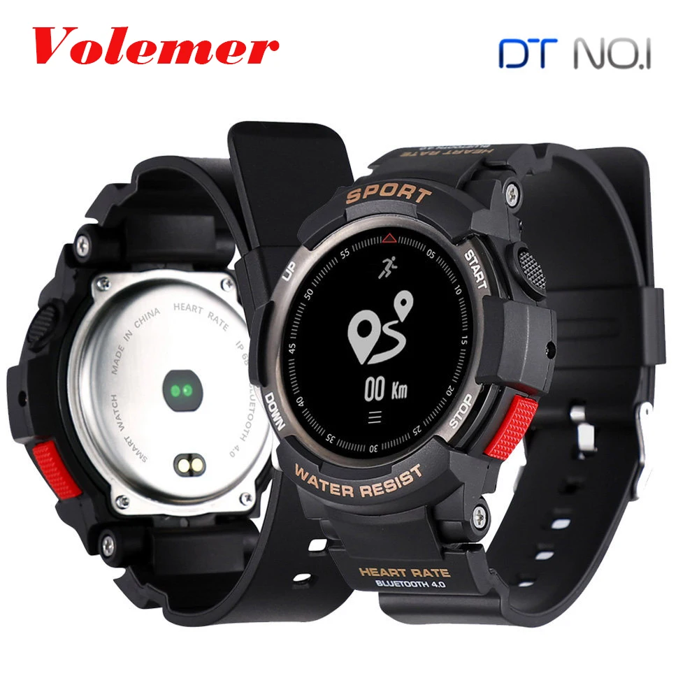 

Volemer NO.1 F6 GPS IP68 Waterproof Smart Watch Heart rate Sleep Monitor Remote Camera Sports Bluetooth Smartwatch PK DM98 K88H