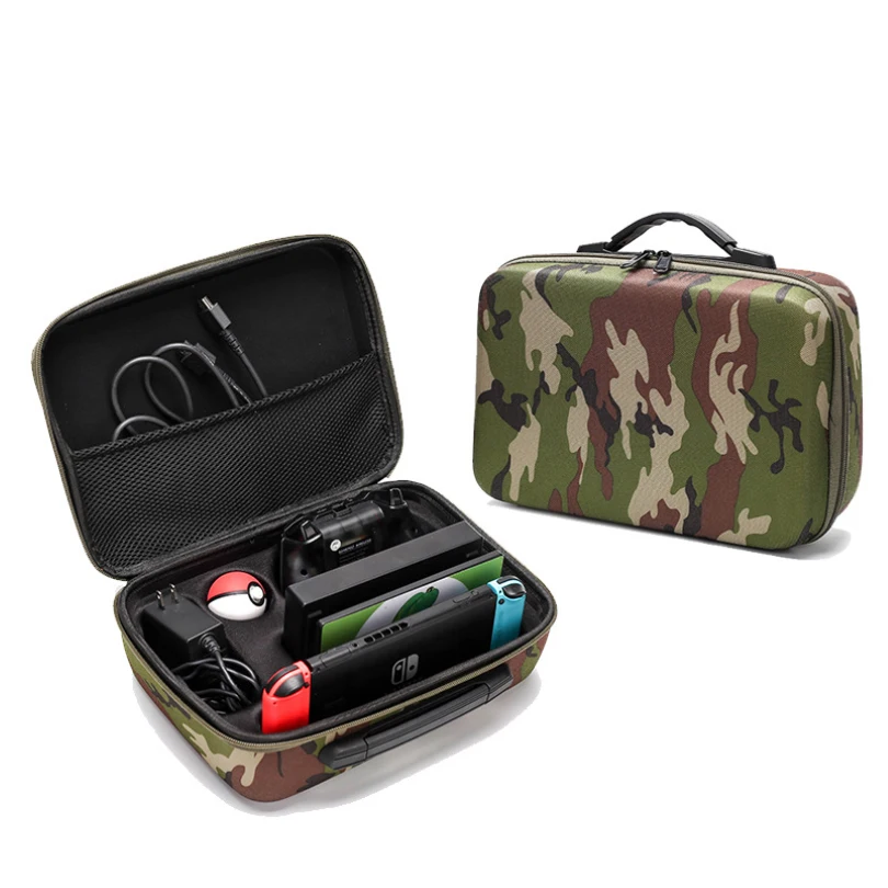 

2019 New Camouflage Nintend Switch Carrying Case PU+EVA Bag for NS Console Switch Game Controller/Poke Ball Plus Controller