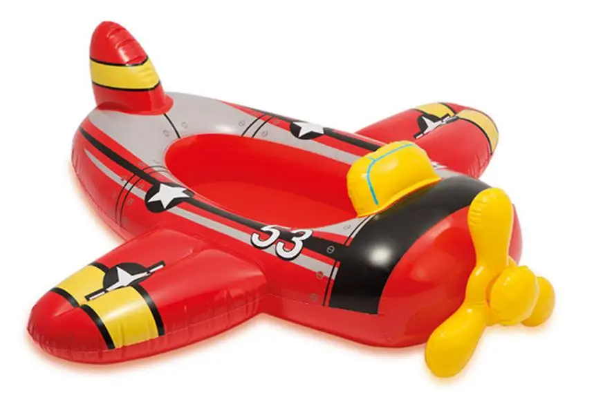 Enfants Bébé Gonflable Piscine Flotteur Siège Natation Anneau avion jouet d/'eau poupée