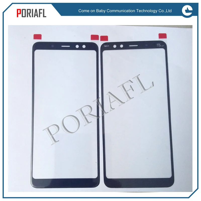 Poriafl лучшее качество для Samsung Galaxy A8 2018 plus Переднее стекло сенсорный экран верхняя