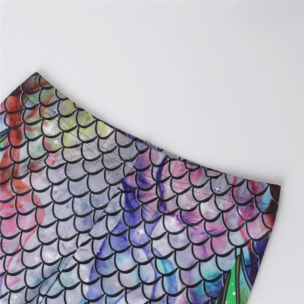 thermal leggings FCCEXIO New Galaxy Leggings Women Sexy Mermaid Legging Fish Scale Leggins Fitness Colorful Puls Size Elasticity Legins 3D Pants lularoe leggings