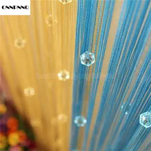 ONNPNNQ 1*2m Chic Beaded Curtain Crystal Divider Decorative String Door Window Room IC