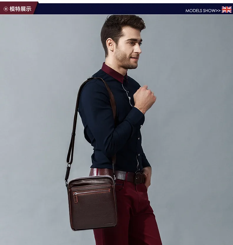 Мужская сумка для досуга из натуральной воловьей кожи, деловой портфель, повседневный кошелек для ноутбука