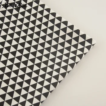 

Booksew Home Textile Material Black Triangle Design Qulting Sewing 100% Cotton Twill Fabric Tela Bedding Decration Patchwork