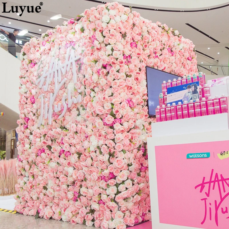 Luyue размер 40 смх60 см Шелковый цветок розы искусственный цветок для свадебного украшения цветы стены свадебный фон Декор
