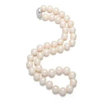 

Pearl Necklace 9 -10 mm 100% Natural Real Freshwater Pearl Necklaces for Women