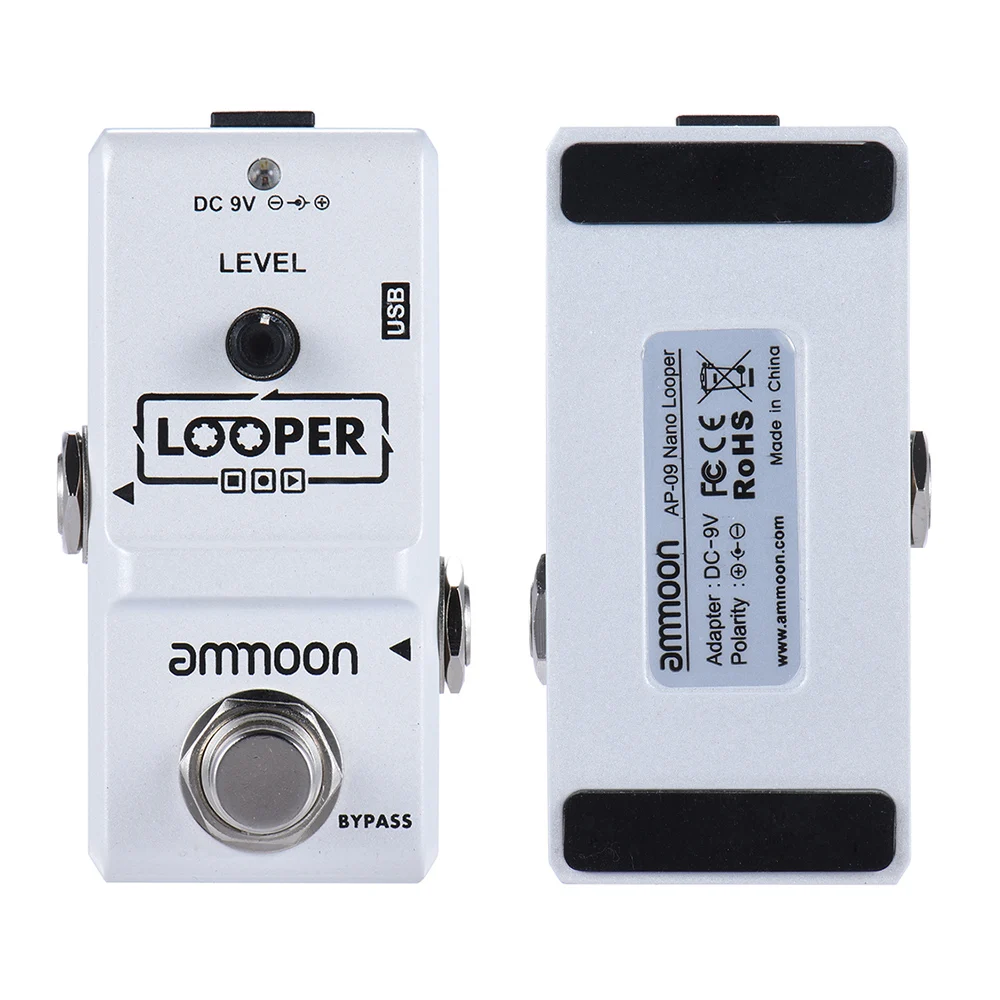 

High Quality ammoon AP-09 Nano Loop Electric Guitar Effect Pedal Looper True Bypass Unlimited Overdubs 10 Minutes Recording