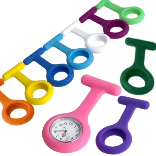 

10pc/lot High-quality Silicone Nurse Clock in 10 colors FREE BATTERY
