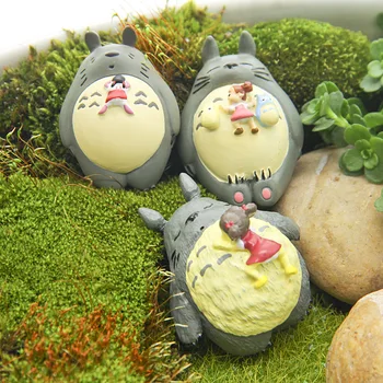 

brinquedos Miyazaki Totoro Xiaomei climb sleep more meat micro landscape gardening floral ornaments Action Figure doll Toy