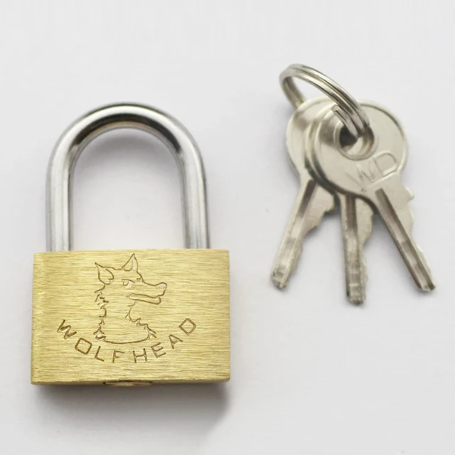 Ruluti Brass Padlock and 3-Button Travel Luggage Door Lock 20mm