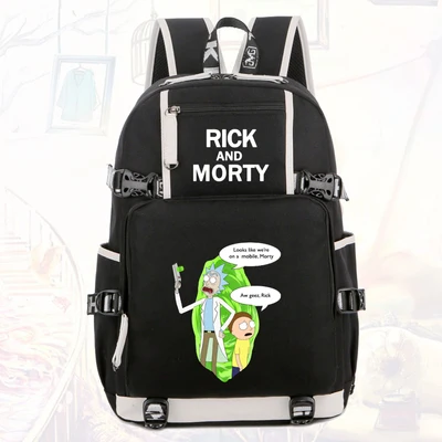 Rick en Morty Rugzak Anime Cosplay Nylon Lichtgevende Schooltas Reistassen Rick en Morty Rugzak Anime Cosplay Nylon Lichtgevende Schooltas Reistassen