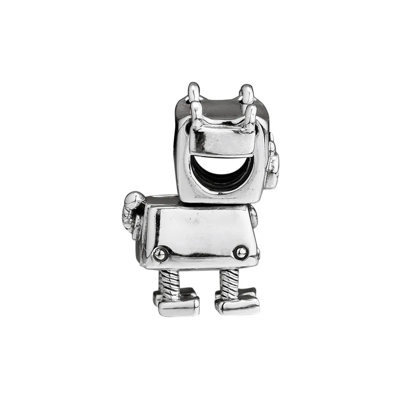 Fit Pandora браслет Bobby Bot подвеска-талисман в виде собаки бусины для женщин движущиеся ноги хлопающие уши и сердце ручная работа Серебро 925 Изготовление ювелирных изделий FL887