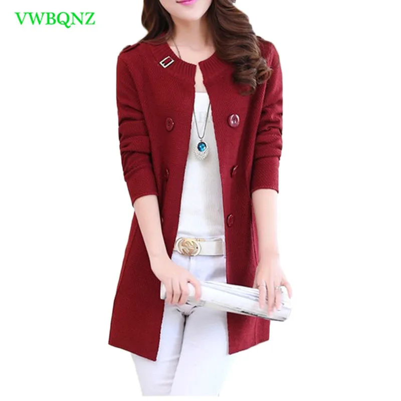 

Autumn Winter New Female Knit Cardigan Sweater Women Korean Wild Sweaters Coat Women's Plus size Long Cardigan Sweaters 3XL A698