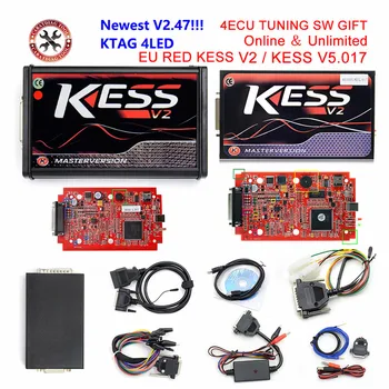 

2018 Newest Full Version KESS V5.017 KTAG V7.020 RED PCB KESS V2.23 V2.47 Master obd2 ECU programming tools support online