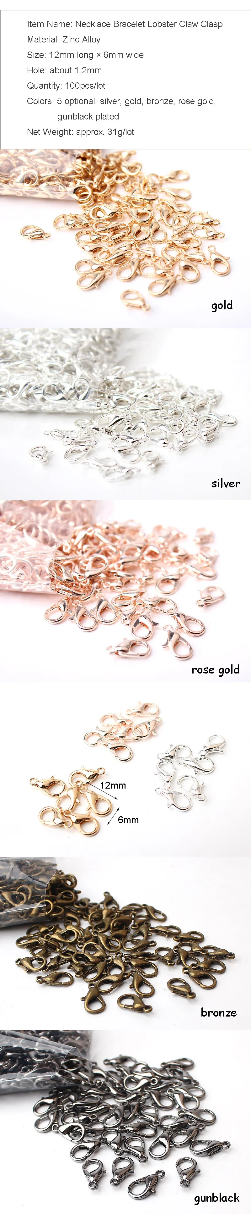 Lobster Claw Clasp 5 colors-