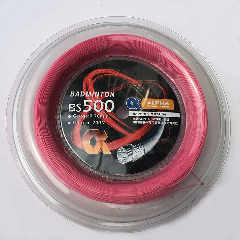 1 Катушка Powerti BS500 Бадминтонные струны катушка 200 м 0,7 мм - Цвет: pink