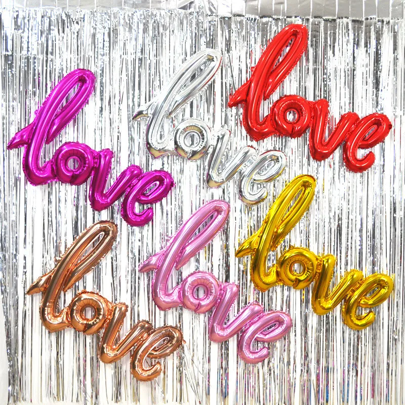 Фольгированный воздушный шар с надписью LOVE 1 шт. реквизит для фотосъемки на