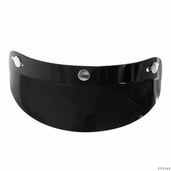 

Universal Black 3 Snap Visor Face Shield Lens For Motorcycle Helmets Open Face Motorcycle Accessories Protective Gears- G6KC