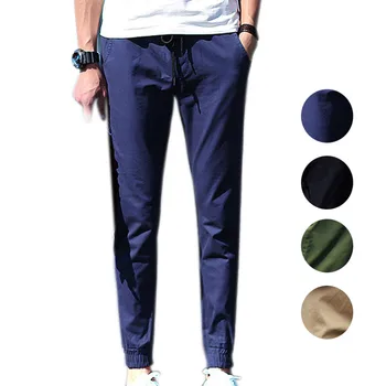 

2019 New Casual Simple Spring Autumn Men Pants Slim Solid Color Straight Man Fashion Trousers Pants Men Pantalones Hombre