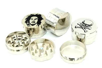 

6 pcs 42 mm 3-part scorpion spider skull herb grinder BOB marley cigarette hand muller smoking smash crusher tobacco grinder