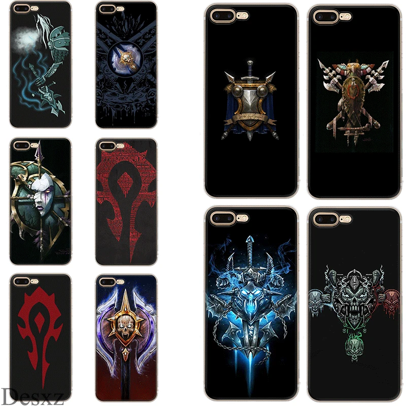 

Desxz Mobile Phone Case For iPhone 5 5s SE 6 6s 7 8 Plus X XS Max Cover World Of Warcraft Logo Bag