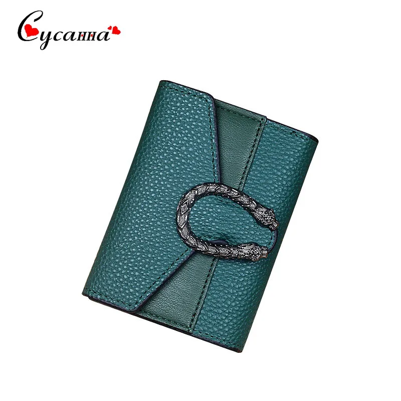 

Luxury Design Women Short Wallet Women's Purse Hasp Metal Lock Small Wallet Coin Pocket Cartera Womens Wallets and Purses