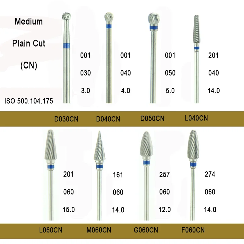 5pcs Dental burs for metal Dental Carbide burs HP Dental Tungsten