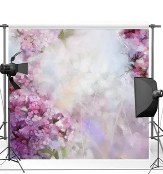 

Bokeh Purple Flower backdrop Vinyl cloth High quality Computer Print wedding Background