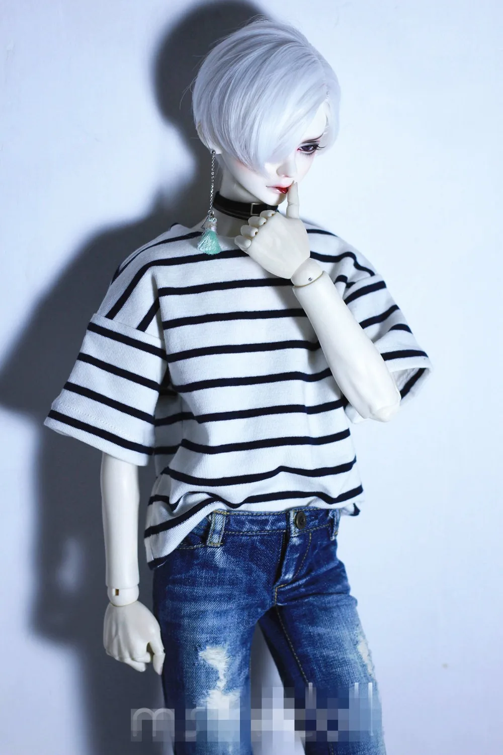 Крутая Повседневная полосатая футболка для куклы BJD 1/4 1/3 SD10/SD13 SD17 Одежда CMB152 |