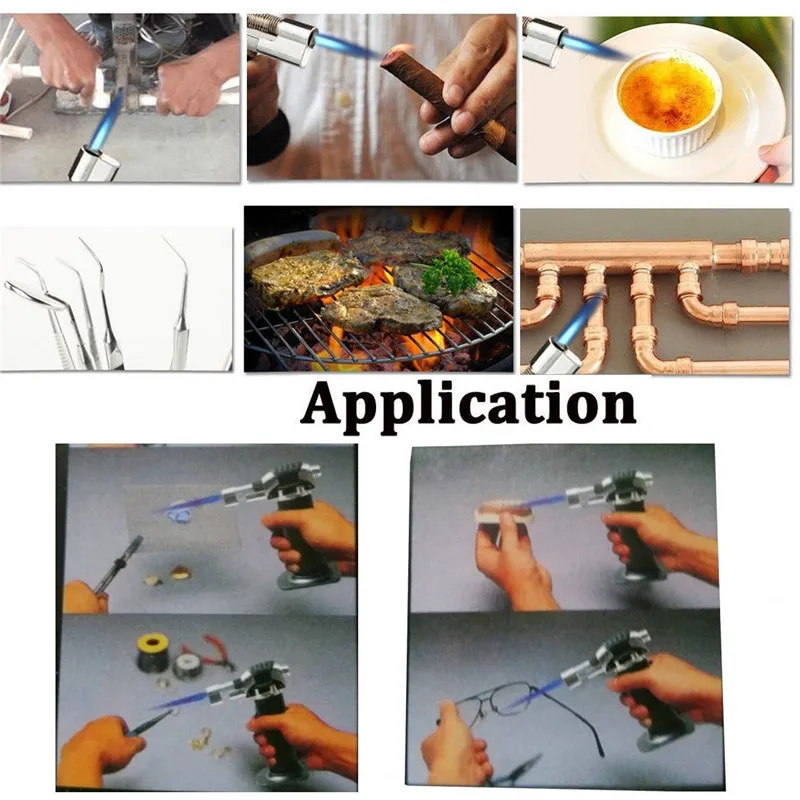 Огонь пистолет фонарь бутан зажигалка горящий фонарь электричество воспламенение открытый газовый фонарь Открытый Кемпинг барбекю пайка сварочный инструмент