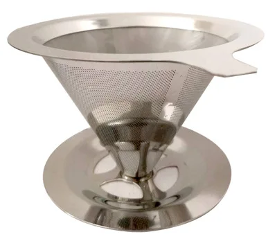 Двойной Слои Нержавеющая сталь Кофе держатель фильтра залить Воронка-дриппер для кофе сетка фильтр для кофе, чая корзина инструменты