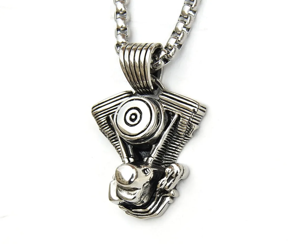 

Fashion stainless steel necklace men's titanium steel pendant hot sale
