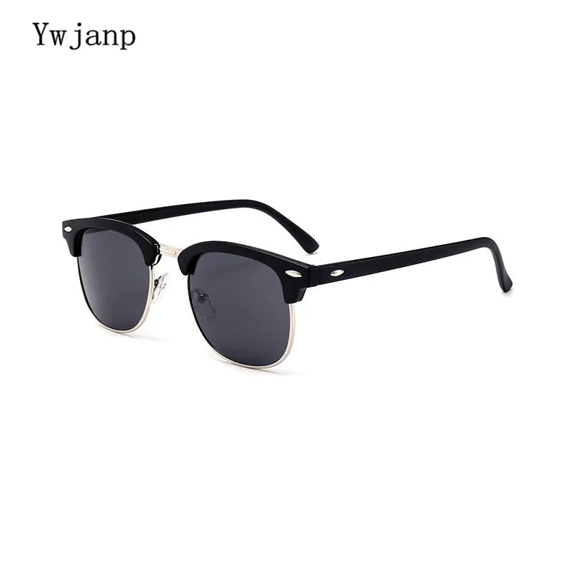 

Ywjanp Classic Men Sunglasses Brand Design L Style Small Size Hot Half Frame women Sunglasses UV400 Mirror Rice nail Glasses