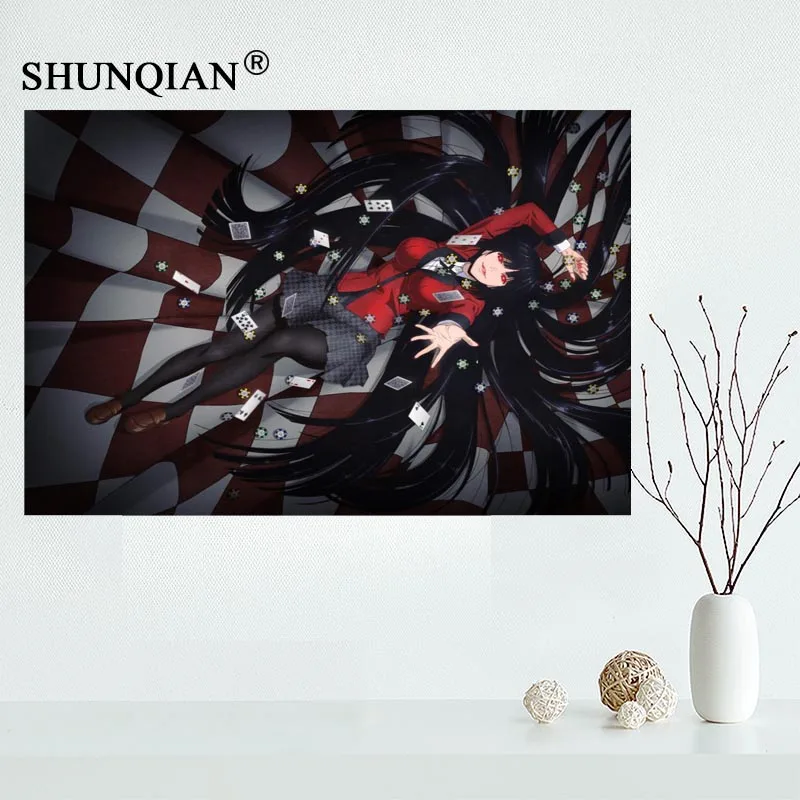 Какегуруи плакат с героями аниме на заказ холст плакат искусство отделочная ткань для дома ткань стены плакат печать шелковая ткань - Цвет: 4