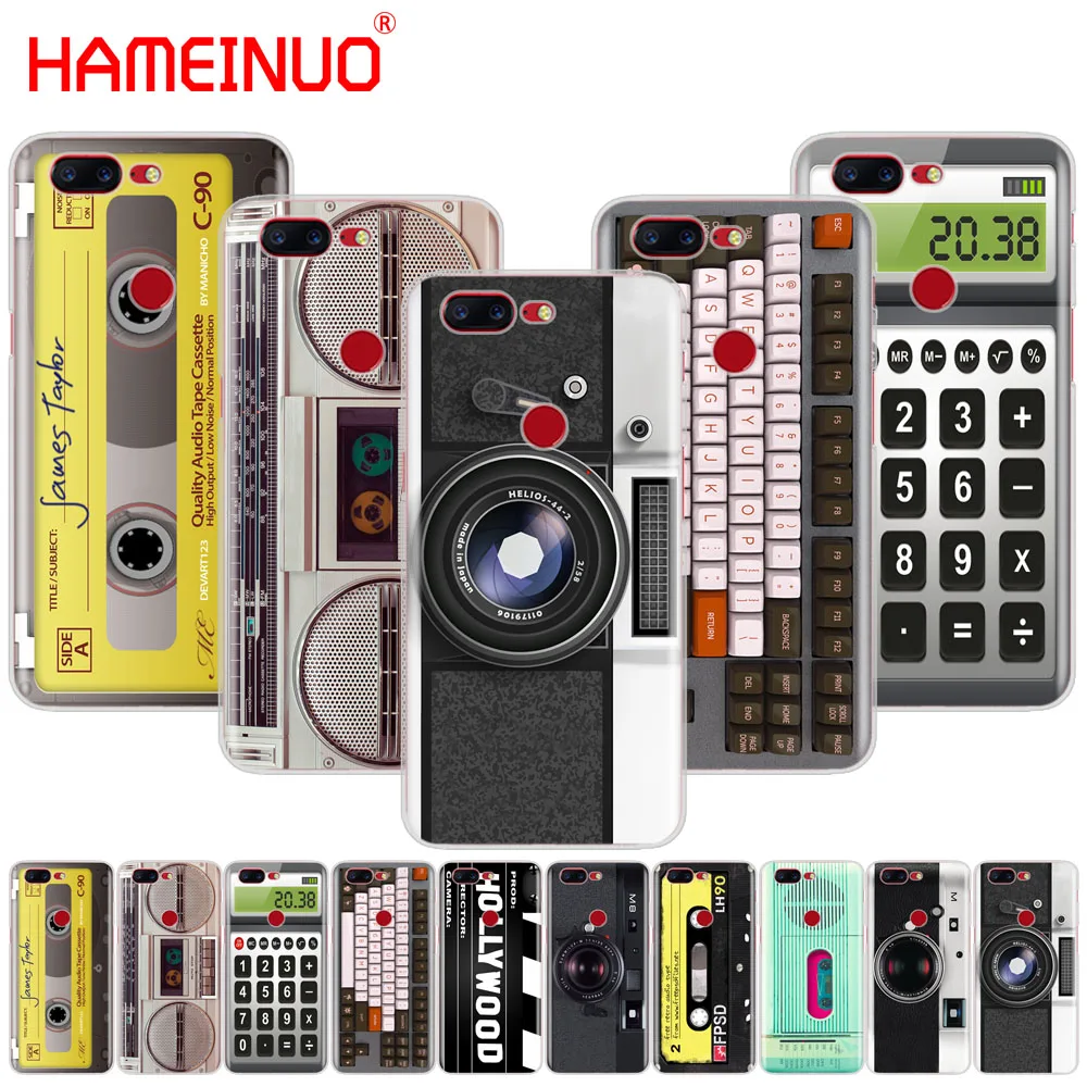 Hameinuo أشرطة boombox كاسيت ريترو كاميرا حاسبة المفاتيح غطاء قضية الهاتف ل oneplus واحد زائد 5 طن 5 3 3 طن 2 x a3000 a5000