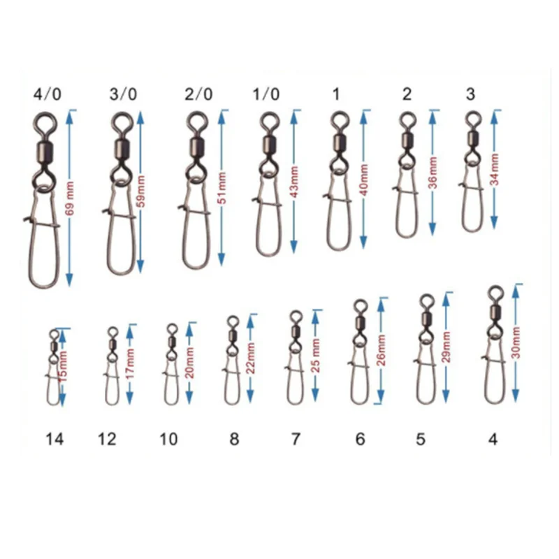20 шт./лот из нержавеющей стали Рыболовный Соединитель с застежкой "булавка" подшипник качения поворотный оснастки шпильки рыболовный крючок Приманка для морской рыбалки снасти Аксессуары