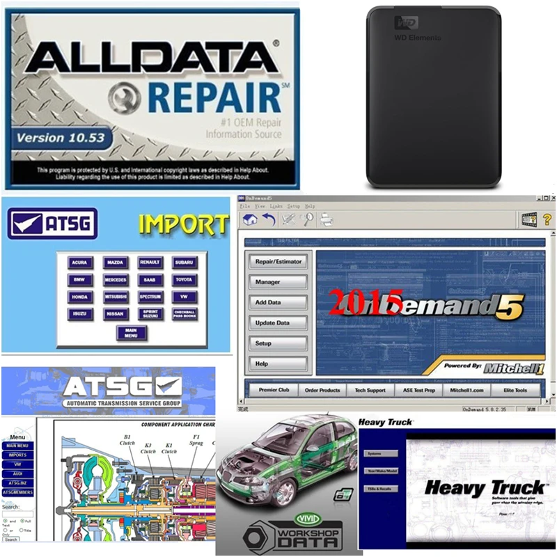 

2019 Auto Repair Alldata Software All 10.53 mitchell on demand 5 car repair software 2015 Vivid workshop 46in1TBHDD alldata hdd