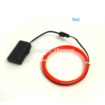 

Popular 1Meter 2.3mm LED Neon Glowing wire EL Wire suitable for DIY party bar dance Wedding decoration with Micro EL Driver