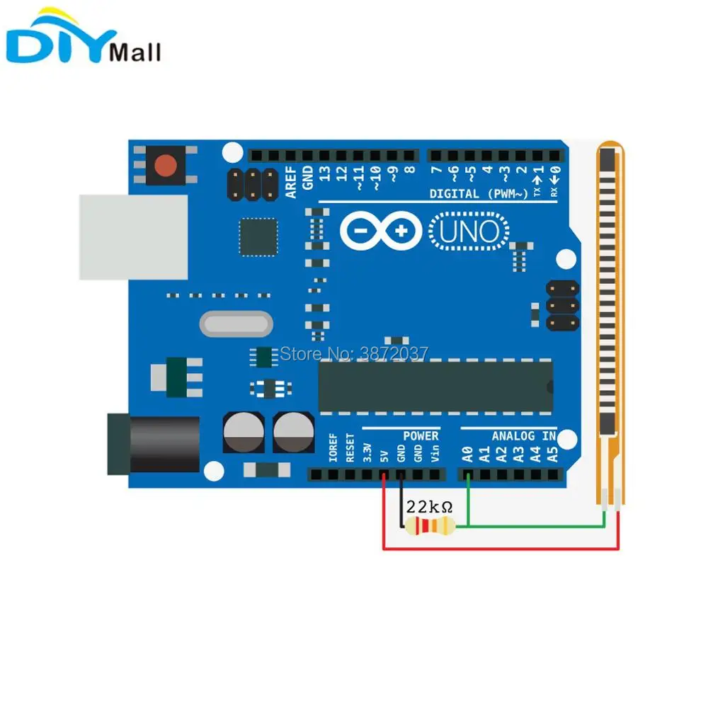 10 шт./лот 2," 2,2 дюймов короткий гибкий датчик изгиба для Arduino роботизированной руки