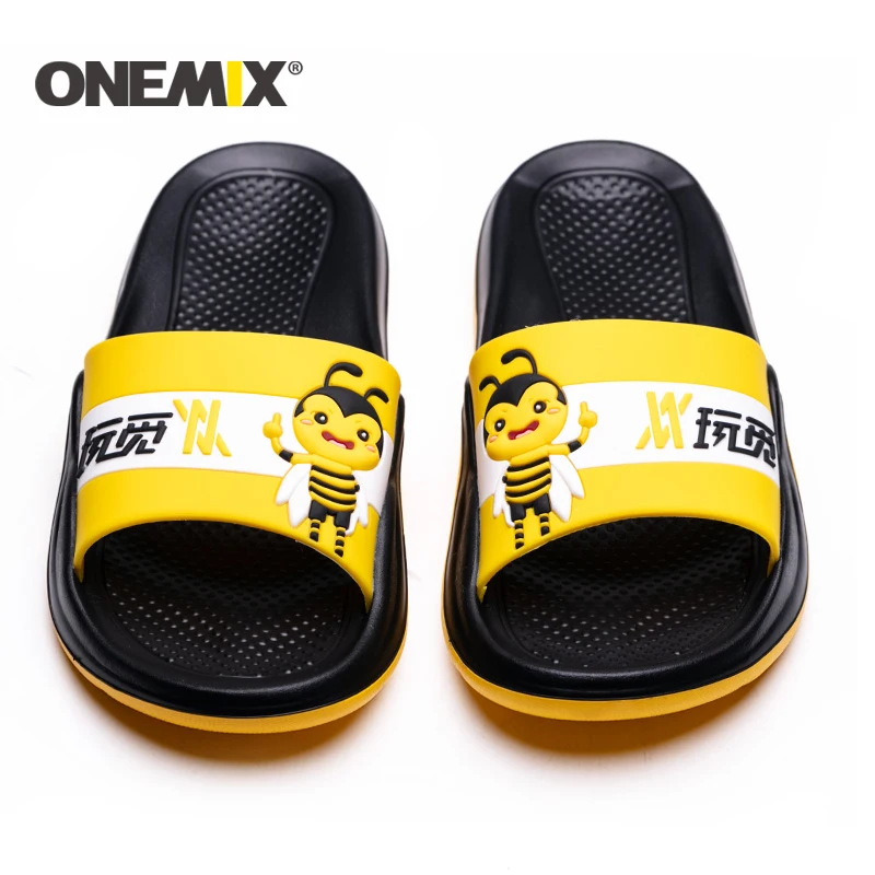 Сандалии ONEMIX унисекс пляжные тапочки с граффити удобные для улицы и дома обувь на