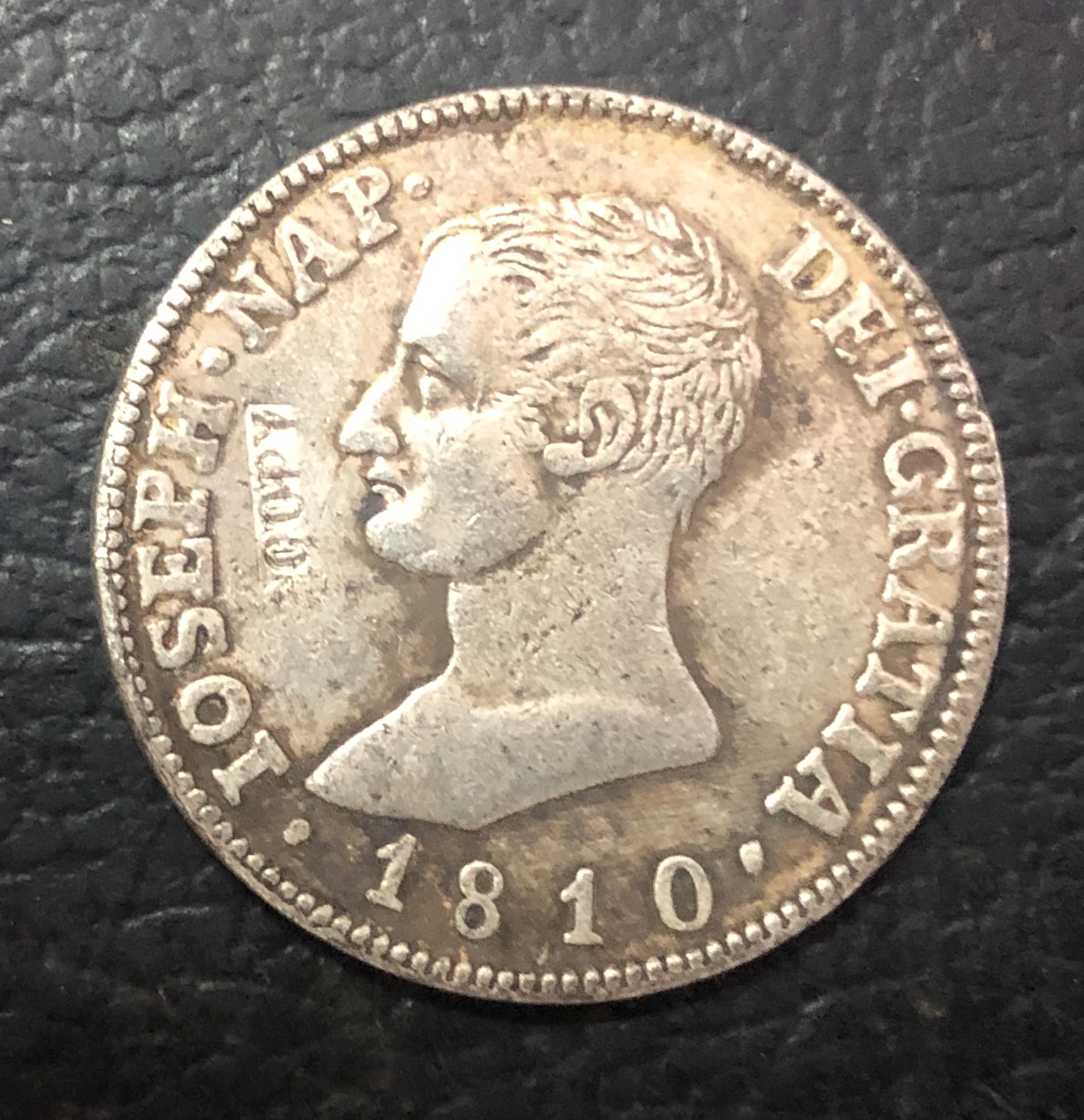 

Испания 1810 AI 4 Reales-Хосе и Бонапарт Серебряная монета