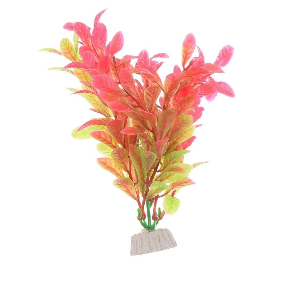 Buy 2017 Red Artificial Aquarium Plants Plastic Plants