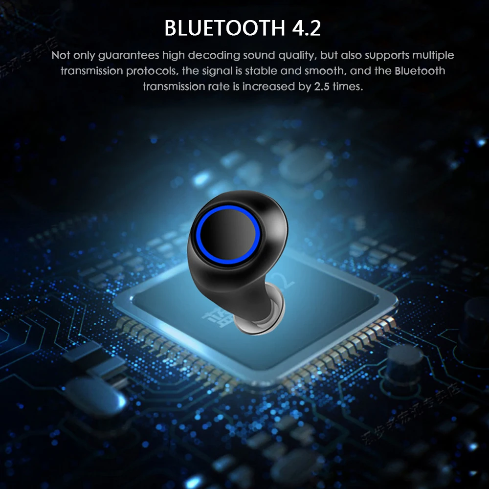 Пылезащитная и Водонепроницаемая беспроводная Bluetooth гарнитура S2 Mini TWS с