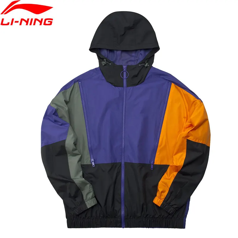 

Li-Ning Men PFW CHINA LI-NING Full-zip Hooded Jacket Loose Fit Polyester LiNing Sports Jackets Coats AFDP155 CJFM19