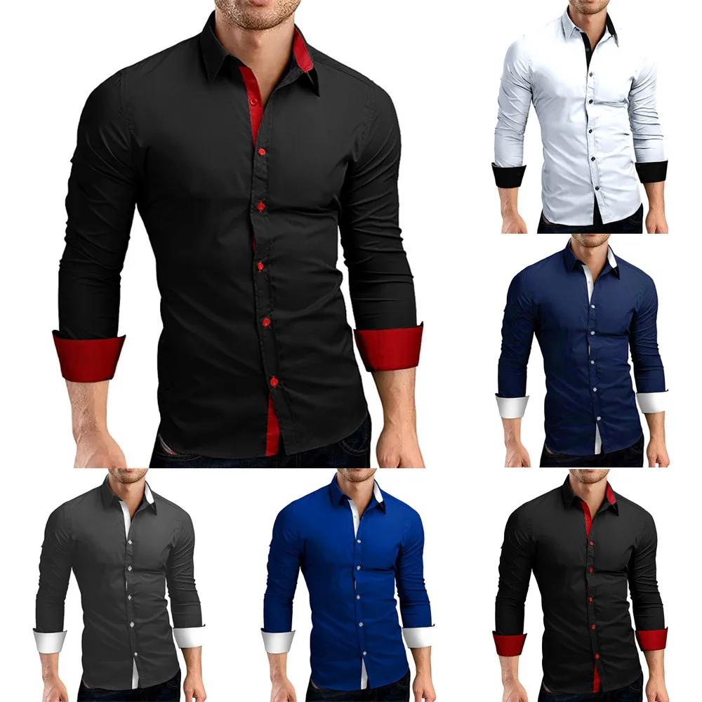#4 DROPSHIP 2018 NEW HOT Fashion Men's Autumn Casual Formal Solid Slim Fit Long Sleeve Dress Shirt Top Blouse Freeship HTB1wk4oXynrK1Rjy1Xcq6yeDVXa3 - #4 DROPSHIP 2018 NEW HOT Fashion Men's Autumn Casual Formal Solid Slim Fit Long Sleeve Dress Shirt Top Blouse Freeship