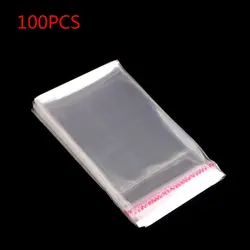 JAVRICK чистый прозрачный пластик OPP самоклеящаяся печать сумка полиэтиленовый мешочек на молнии сумки 7x12 см