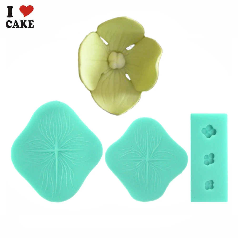 Hydrangea Flower Petal silicone mold form to bake fondant mold formas