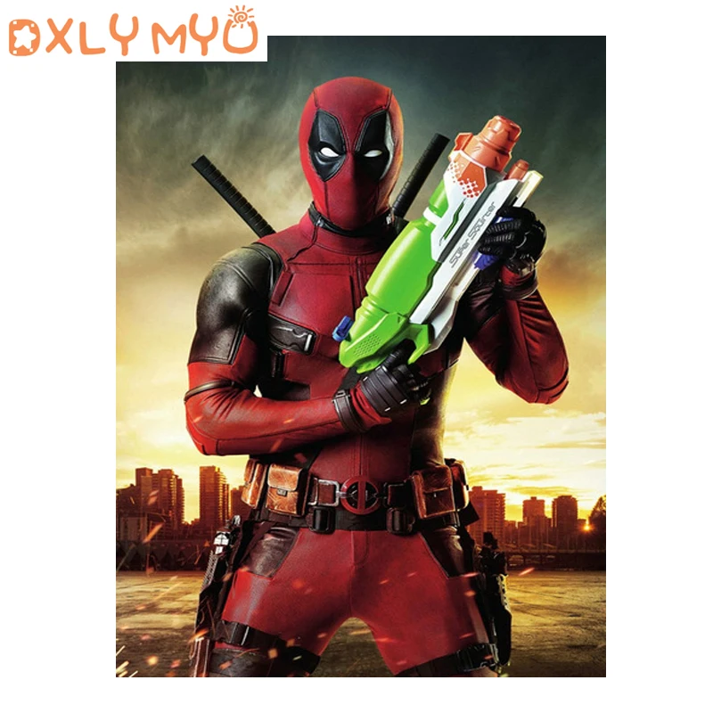 

3d Diamond Mosaic Home Decor Diamond Embroidery Diy Diamond Painting Cross Stitch kit Deadpool Wade Wilson Art Cartoon Picture